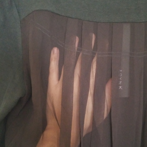 Aryn K Long Sleeve Shirt with Sheer Back - Picture 3 of 4